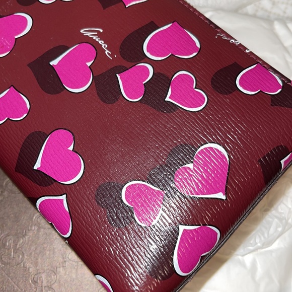 Gucci Shanghai St Heartbeat Bamboo Pouch Pink - Picture 2 of 4